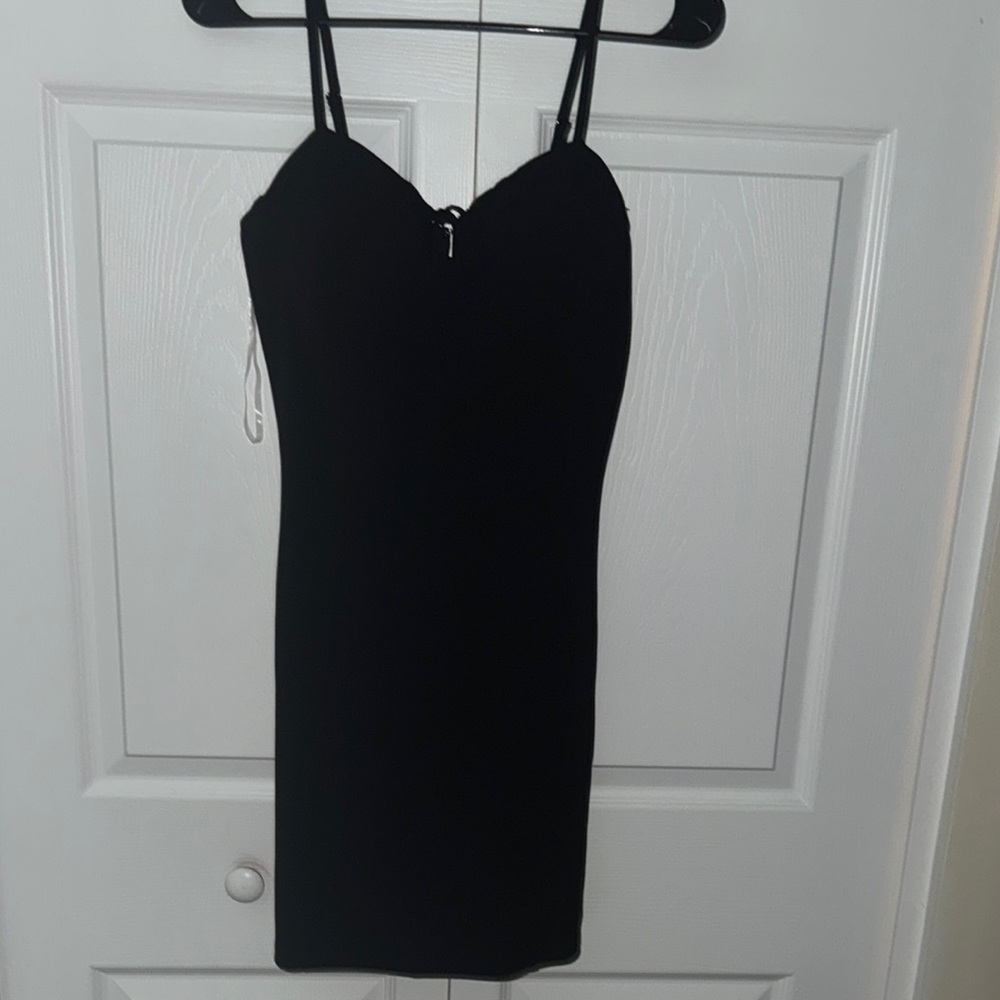 Elegant Black Spaghetti Strap Dress